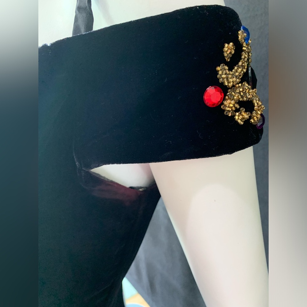 Zum Zum Vintage Black Velvet mini dress. Size:Small - Picture 6 of 8